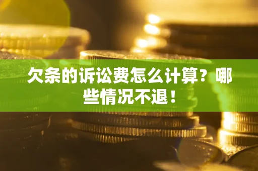武汉欠条的诉讼费怎么计算?哪些情况不退! 武汉欠条的诉讼费怎么计算?哪些情况不退!