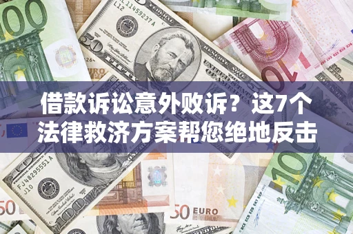 武汉借款诉讼意外败诉？这7个法律救济方案帮您绝地反击！