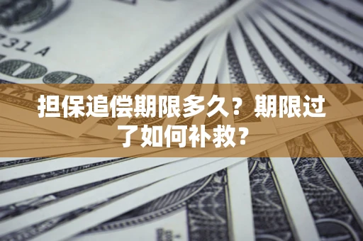 武汉担保追偿期限多久？期限过了如何补救？