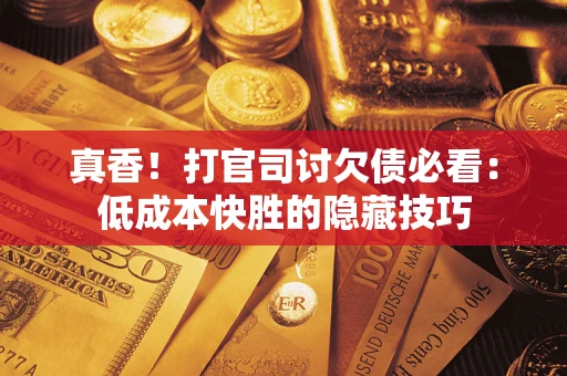 武汉真香！打官司讨欠债必看：低成本快胜的隐藏技巧