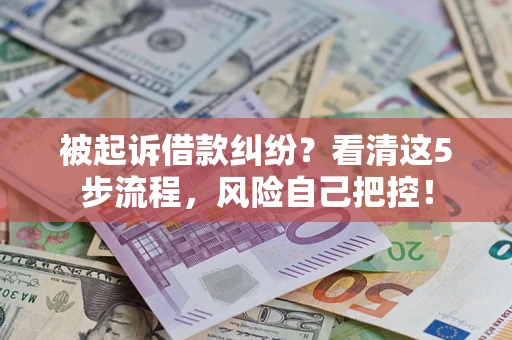 武汉被起诉借款纠纷？看清这5步流程，风险自己把控！