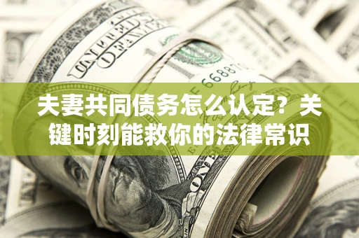 武汉夫妻共同债务怎么认定？关键时刻能救你的法律常识